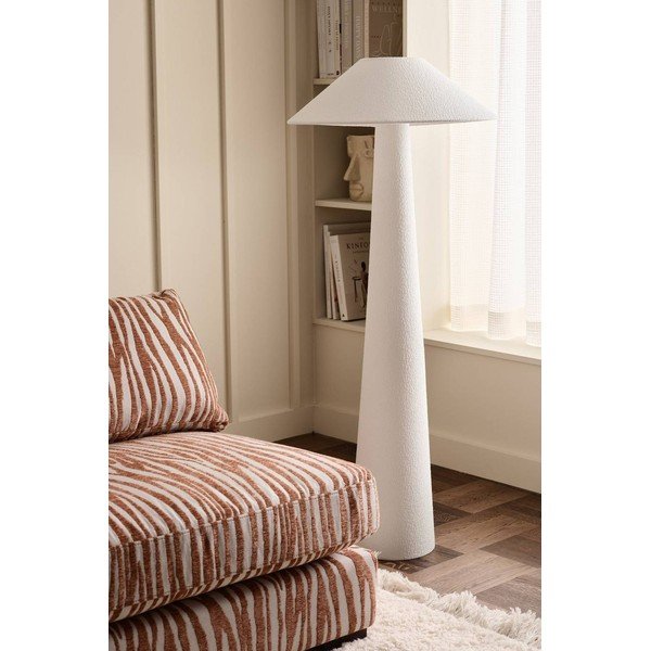 Baltos spalvos iš tekstilės pastatomas šviestuvas (aukštis 123 cm) Mila – Ellos Home-image-2