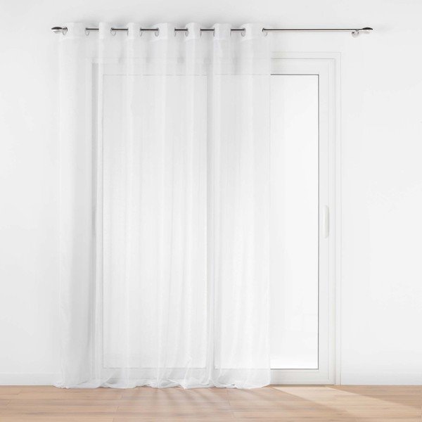 Baltos spalvos iš šydo permatoma užuolaida 240x240 cm Lissea – douceur d'intérieur