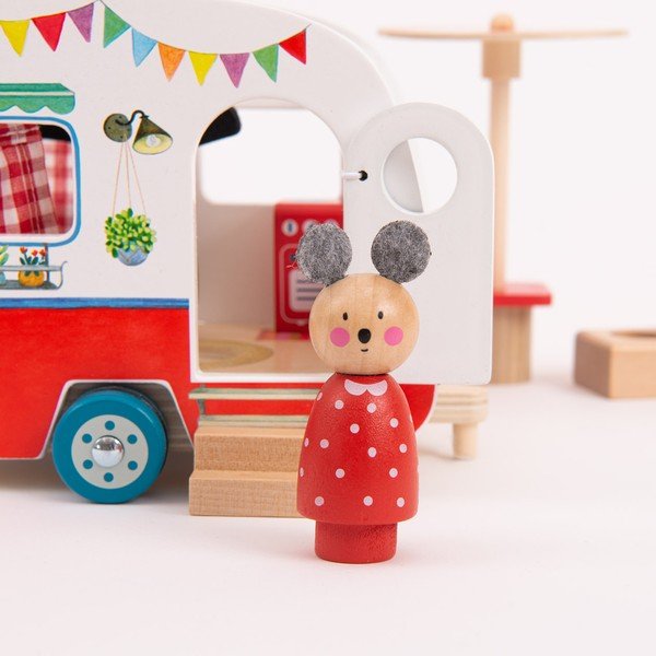 Medinis automobilis La Grande Famille Caravan - Moulin Roty-image-1