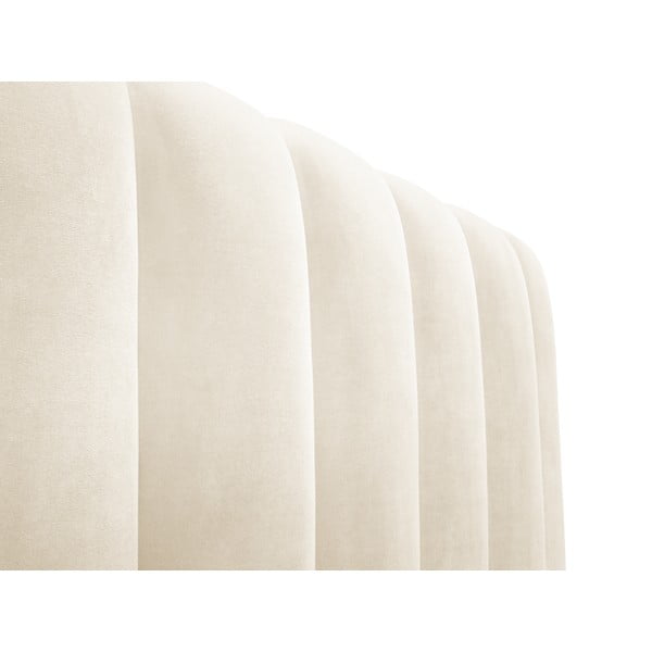 Smėlio spalvos minkšta dvigulė lova su dėže ir grotelėmis 160x200 cm Kelp - Micadoni Home-image-4