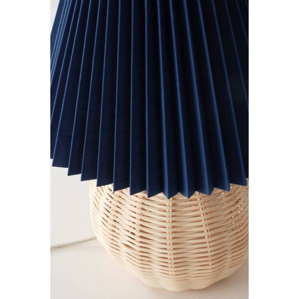Mėlynos spalvos/natūralios spalvos iš rotango stalinis šviestuvas (aukštis 36 cm) Sisal – Jotex-image-3