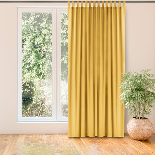 Garstyčių spalvos užuolaida 140x270 cm Carmena - Homede-image-1