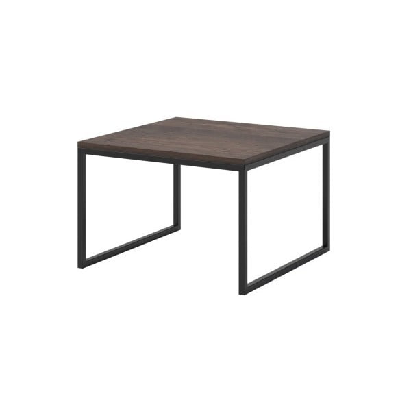 Rudas kavos staliukas juodomis kojomis MESONICA Eco, 60 x 40 cm