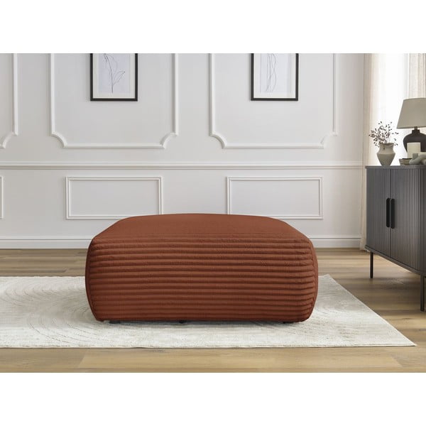 Iš kordinio velveto taburetė raudonos plytų spalvos Lucien – Bobochic Paris-image-1