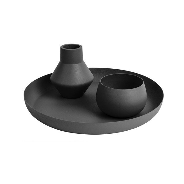 Juoda vaza PT LIVING Nimble Angled, ⌀ 9 cm-image-1