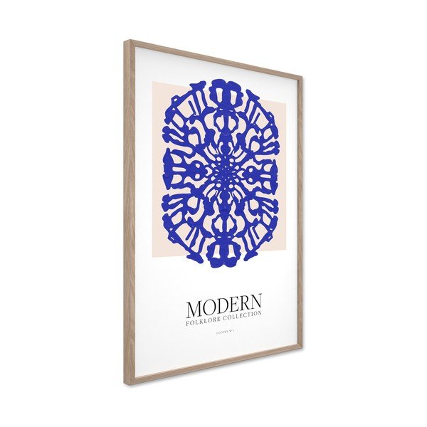 Spausdintas paveikslas su rėmeliu 60x90 cm Blue Folklore – Styler-image-4