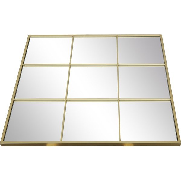 Sieninis veidrodis su metaliniu rėmu aukso spalvos Westwing Collection Clarita, 70 x 70 cm-image-2