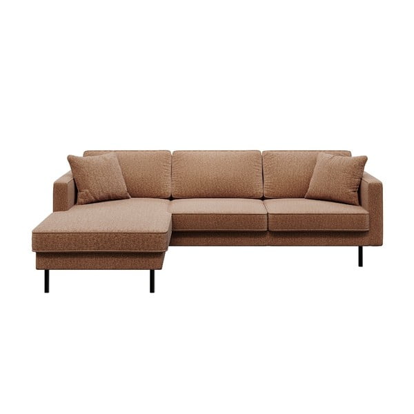 Molio rudos spalvos kampinė sofa MESONICA Kobo, kairysis kampas