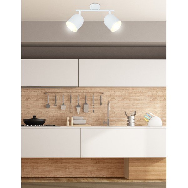 Lubinis šviestuvas baltos spalvos 38x10 cm su metaliniu gaubtu Azuro – Candellux Lighting-image-1