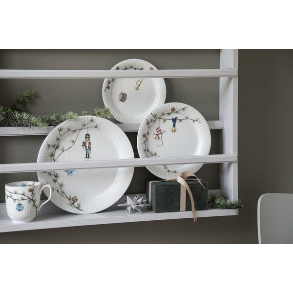 Desertinė iš porceliano  lėkštė baltos spalvos su Kalėdų motyvu ø 19 cm Hammershøi Christmas – Kähler Design-image-2