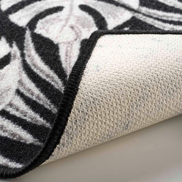 Skalbiamas kilimas juodos spalvos 50x80 cm Amber – douceur d'intérieur-image-3