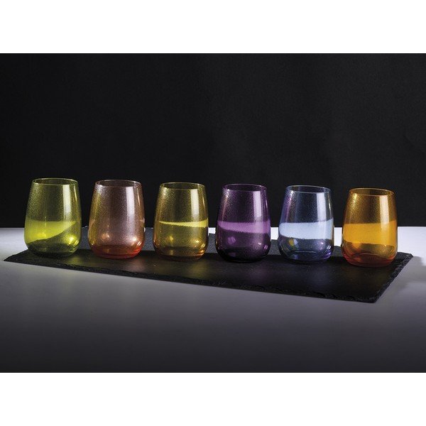 6 žalių stiklinių rinkinys Alta Altachiara Glitter-image-1
