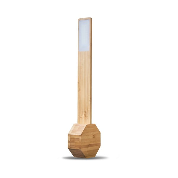 Iš bambuko stalinis šviestuvas natūralios spalvos LED (aukštis 39,5 cm) Octagon One – Gingko