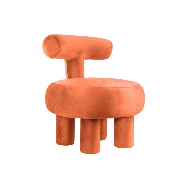 Iš velveto krėslas oranžinės spalvos Abrazo – Leitmotiv