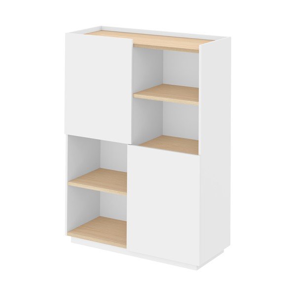 Balta matinė knygų spinta 100x147 cm Nina - TemaHome-image-2