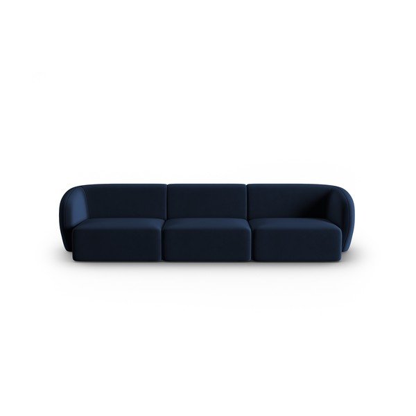 Mėlynos spalvos iš velveto sofa 266 cm Paolo – Milo Casa