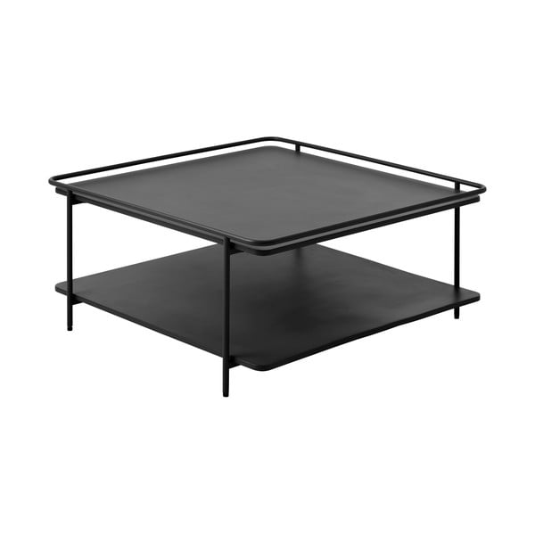 Juodos spalvos iš metalo kavos staliukas 75x75 cm Yuba – Unique Furniture-image-1