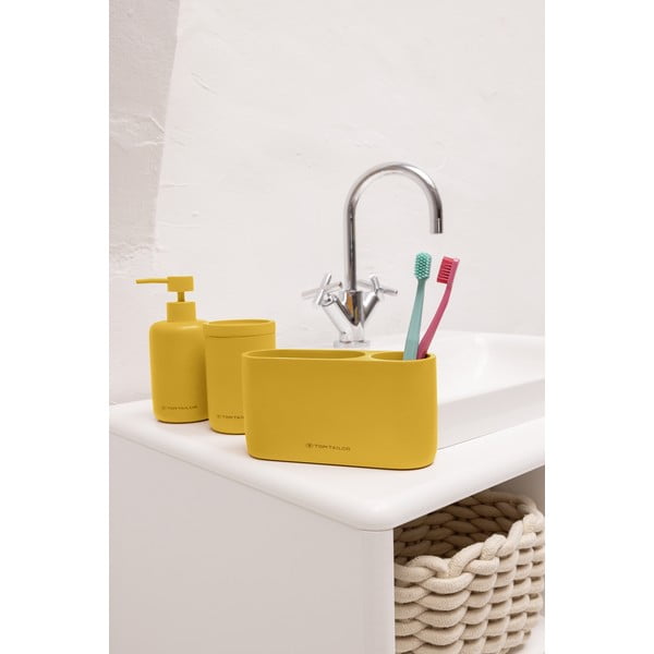 Garstyčių spalvos iš polirezino vonios organizatorius vatos diskeliams Tom Tailor T-Color Bath – Wenko-image-1