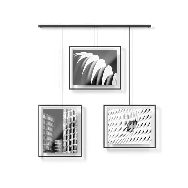 Iš metalo pakabinami rėmai juodos spalvos 3 vnt. 73x82 cm Exhibit – Umbra