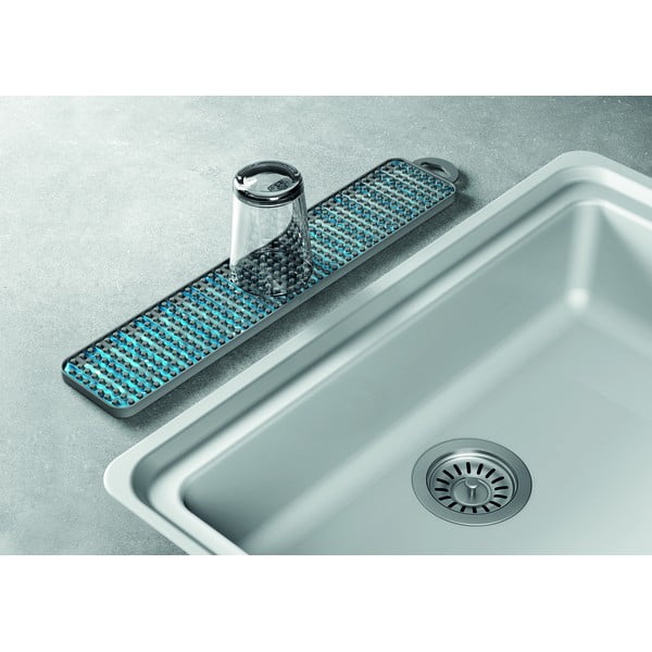 Pilkos spalvos iš plastiko indų džiovinimo padėkliukas 42x8 cm Gravity – Metaltex-image-4