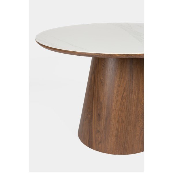Apvalios formos valgomojo stalas su akmens stalviršiu ø 115 cm Almira – White Label-image-3