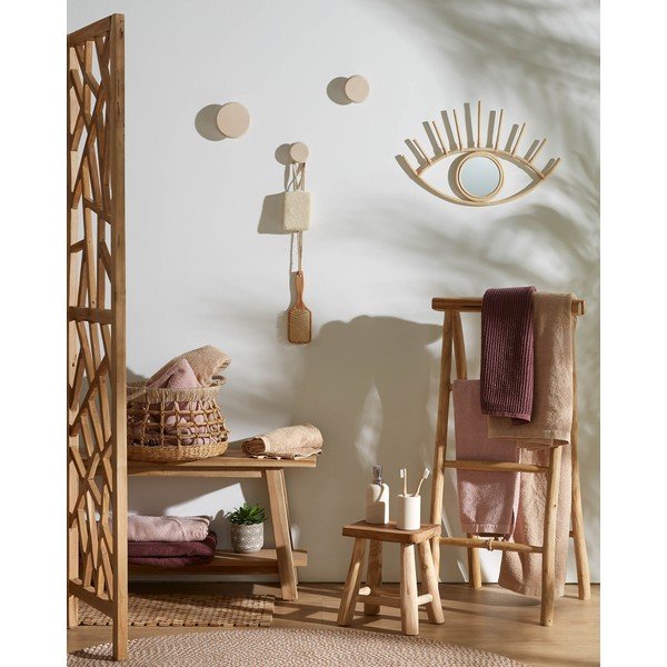 Sieniniai natūralios spalvos iš medienos kabliai 3 vnt. Nadua – Kave Home-image-1