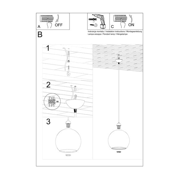 Lubinis šviestuvas Sollux Bilbao-image-4