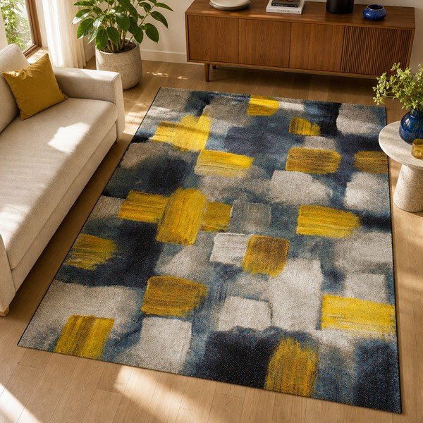 Mėlynas ir geltonas kilimas Universal Lienzo, 160 x 230 cm-image-4