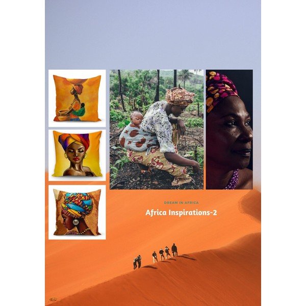 3 pagalvėlių užvalkalų rinkinys Minimalist Cushion Covers African Culture, 45 x 45 cm-image-4