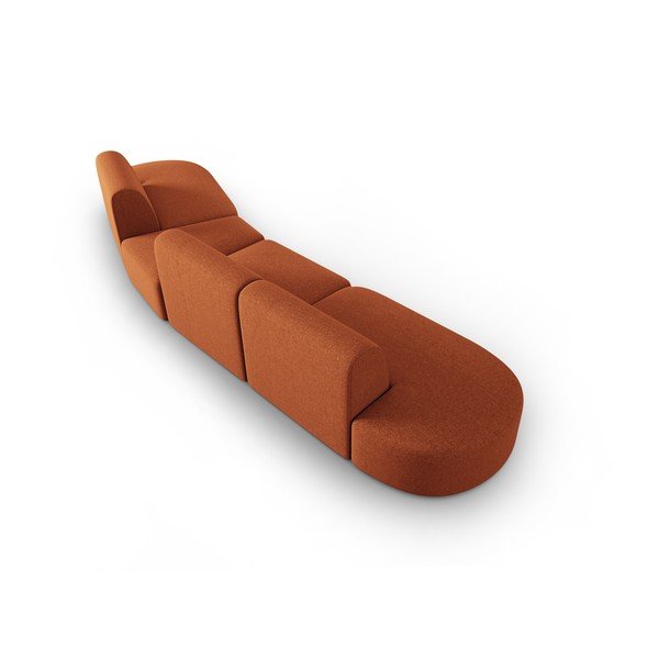 Sofa oranžinės spalvos 412 cm Shane – Micadoni Home-image-4