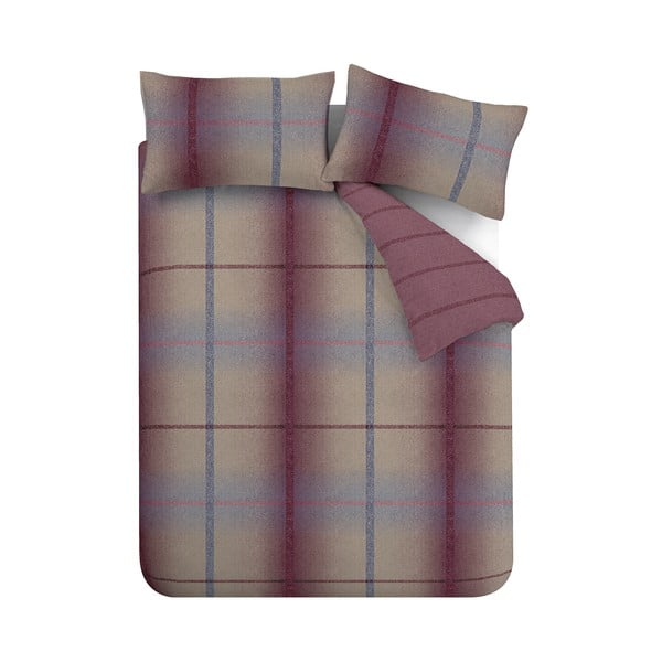 Tamsiai rožinė flanelinė patalynė dvigulei lovai 200x200 cm Melrose - Catherine Lansfield