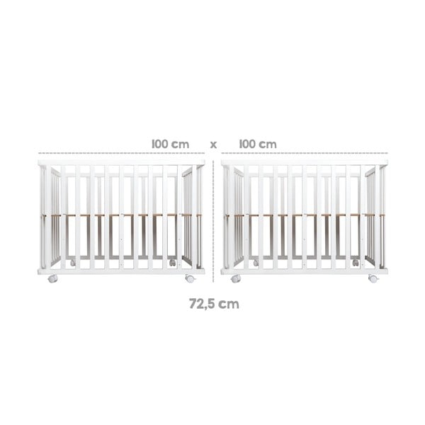 Maniežas vaikams baltos spalvos 100x100 cm Little stars – Roba-image-3