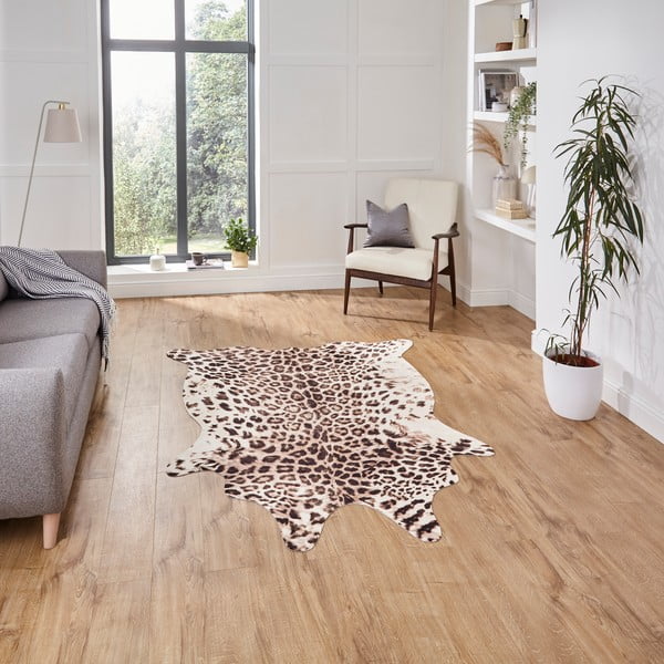 Rudos/smėlio spalvos kilimas 195x155 cm Faux Leopard - Think Rugs-image-1
