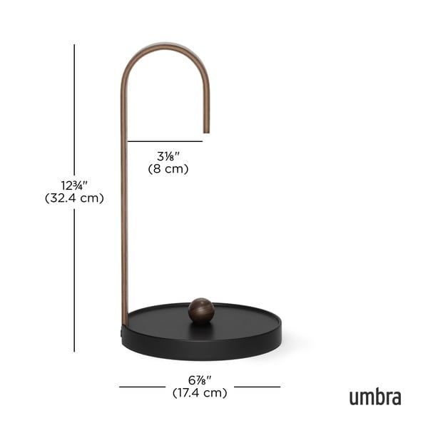 Iš medienos popierinio rankšluosčio stovas juodos spalvos ø 17 cm Bellwood – Umbra-image-4