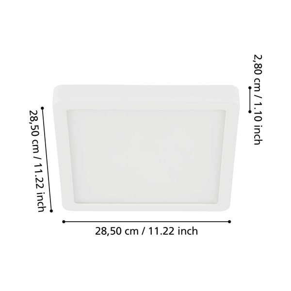 Lubinis šviestuvas baltos spalvos LED 28,5x28,5 cm FUEVA 5 – EGLO-image-2