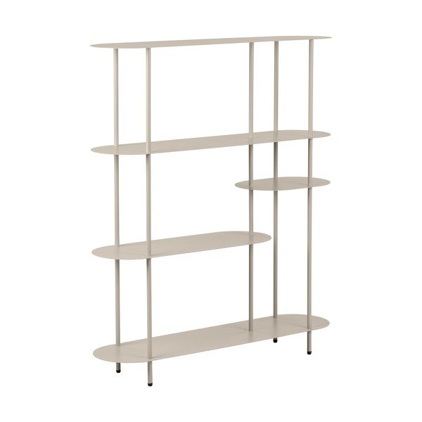 Smėlio spalvos iš metalo pastatoma lentyna 118x139x31 cm Rieti – House Nordic-image-2