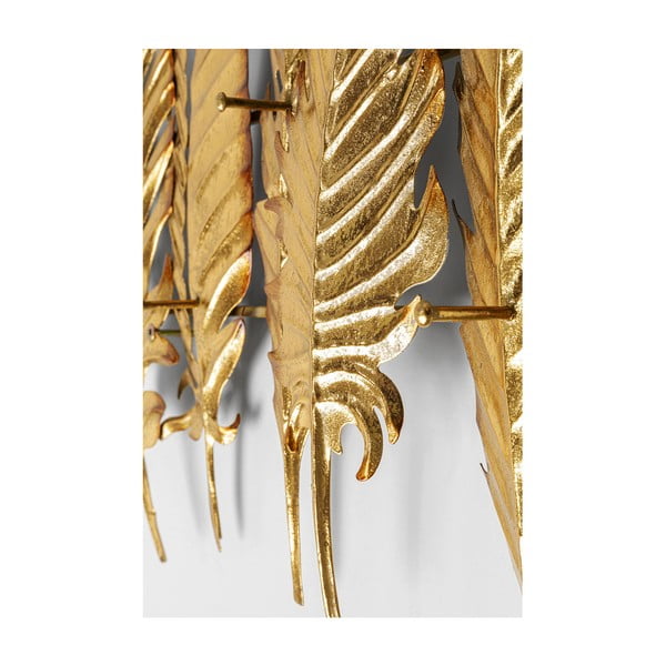 Aukso spalvos metalinė sieninė pakaba Kare Design Leaf, plotis 86 cm-image-2