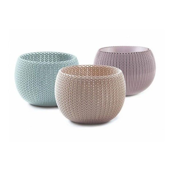Iš plastiko vazonai 3 vnt. ø 15 cm Cozy – Keter