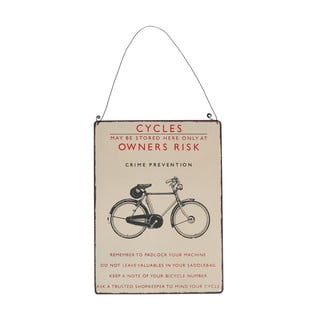 Sieninis ženklas retro dviratis Rex London Bicycle, 17 x 23 cm