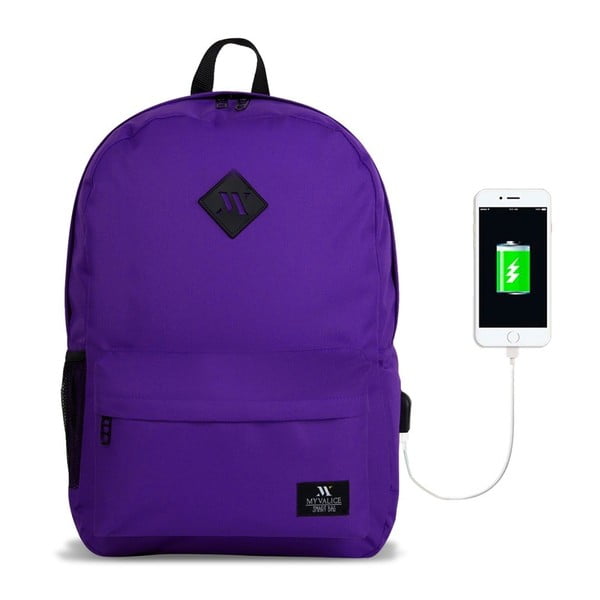 Violetinė kuprinė su USB jungtimi My Valice SPECTA Smart Bag-image-1