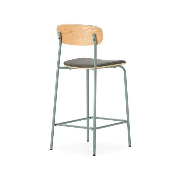 Tamsiai žalios spalvos iš audinio baro taburėtės 2 vnt. (sėdynės aukštis 65,5 cm) Saula – Marckeric-image-4