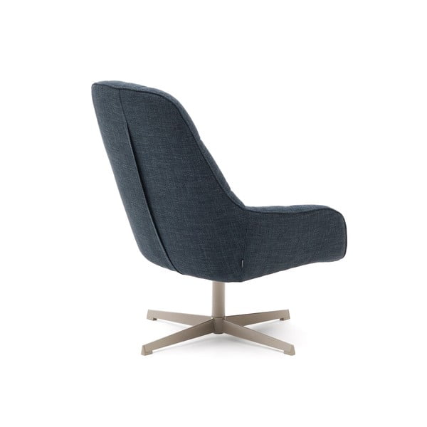 Pilkai mėlynos spalvos pasukamas krėslas Jaspe – Kave Home-image-4