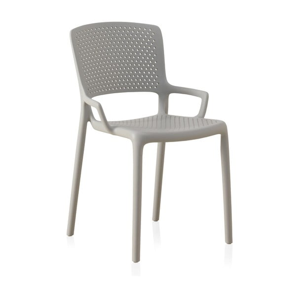 Valgomojo kėdės iš plastiko pilkos spalvos 4 vnt. Gaia – Geese