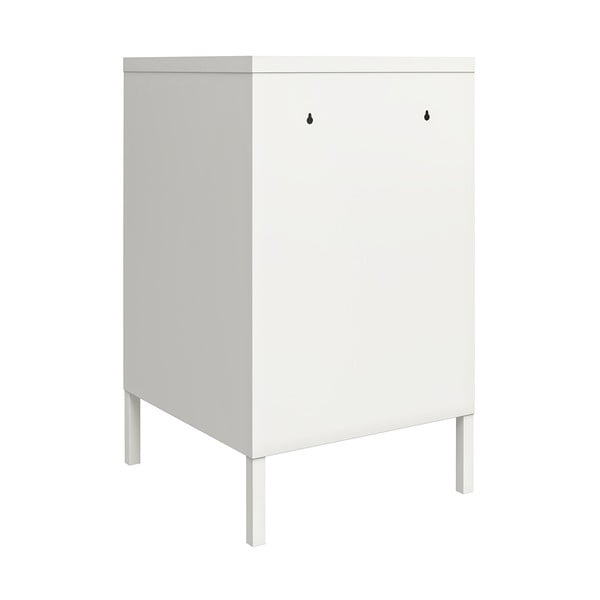 Iš metalo naktinis staliukas baltos spalvos Mission District – Støraa-image-4