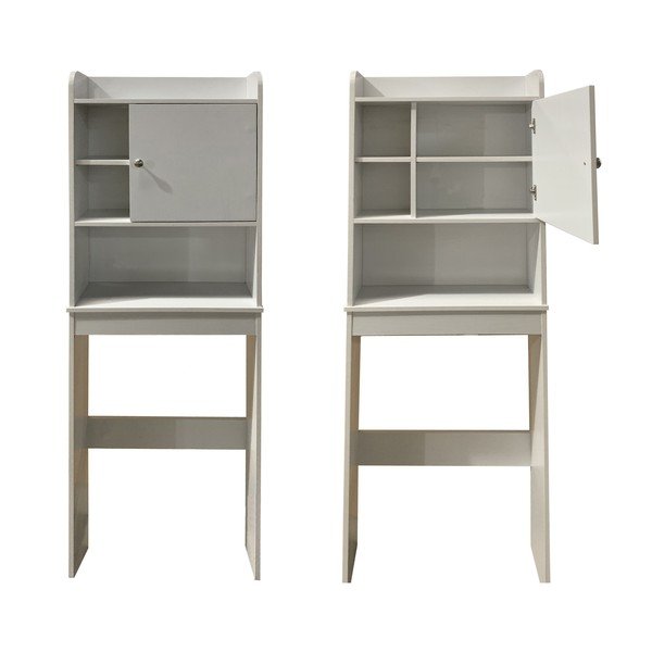 Baltos spalvos aukšta spintelė virš skalbimo mašinos 58x173 cm Laundry – Tomasucci-image-3