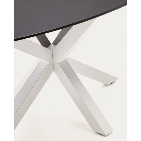 Valgomojo stalas su stikliniu stalviršiu 100x200 cm Argo – Kave Home-image-1