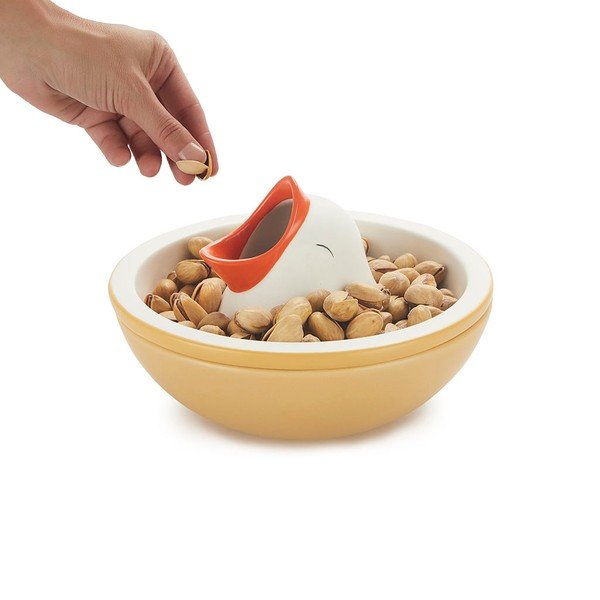 Skirta serviravimui geltonos spalvos/baltos spalvos iš keramikos mažas dubuo 250 ml Hungry Bird – Balvi-image-2