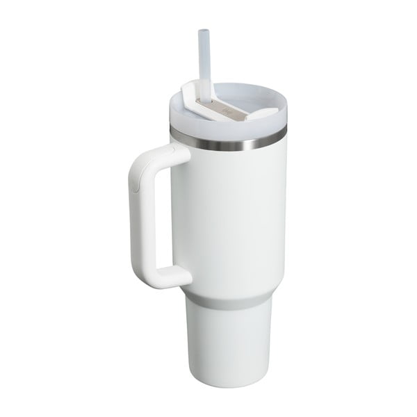 Baltos spalvos iš nerūdijančio plieno su šiaudeliu termosas 1,18 l Quencher H2.0 FlowState Tumbler Frost – Stanley-image-4