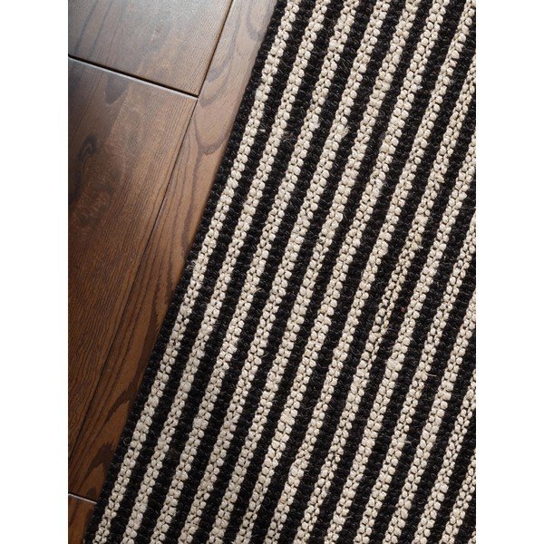 Rankų darbo juodos spalvos iš džiuto kilimas 160x230 cm Harvest Ebony – Elle Decoration-image-3