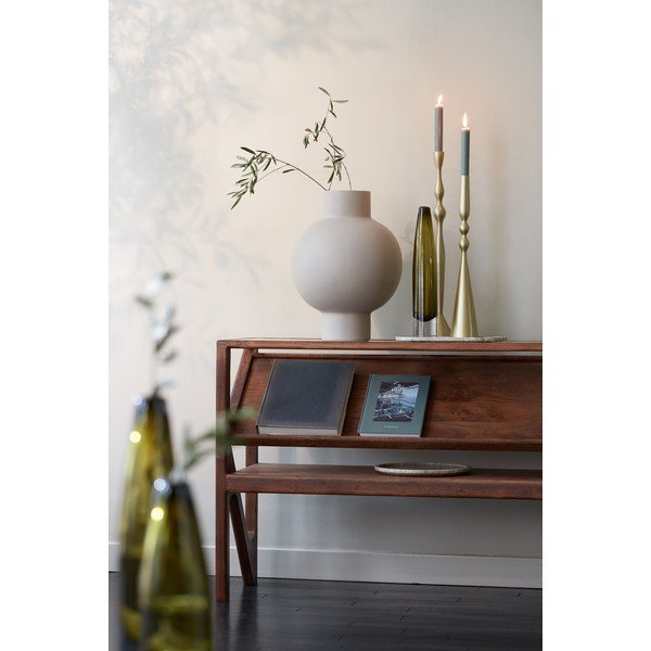 Natūralios spalvos konsolinis staliukas su stikliniu stalviršiu 41x119 cm Yuki – Light & Living-image-1
